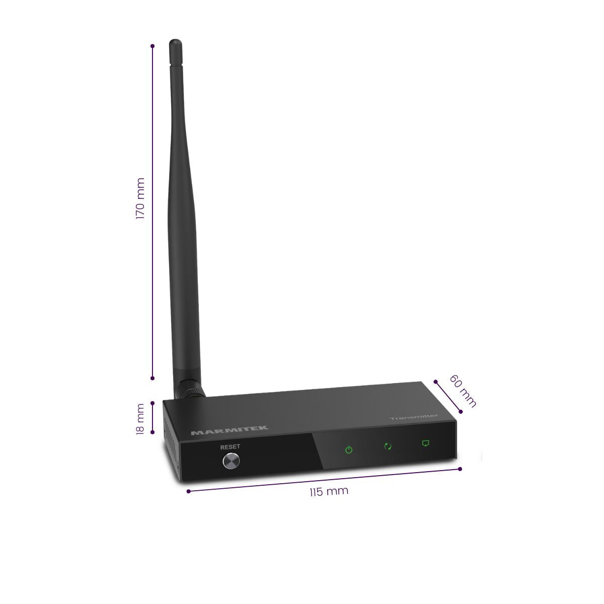 Marmitek TV Anywhere Wireless HD 2 – Wireless HDMI Extender-Set, 1× HDMI In / 1× HDMI Out, 1080p, 100 m, IR