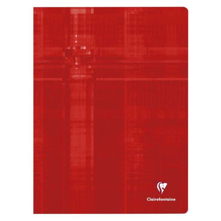 Clairefontaine Notizheft, 240 × 320 mm, liniert, Klammerheftung, Karton, 144 Seiten, 90 g/m² – sortiert