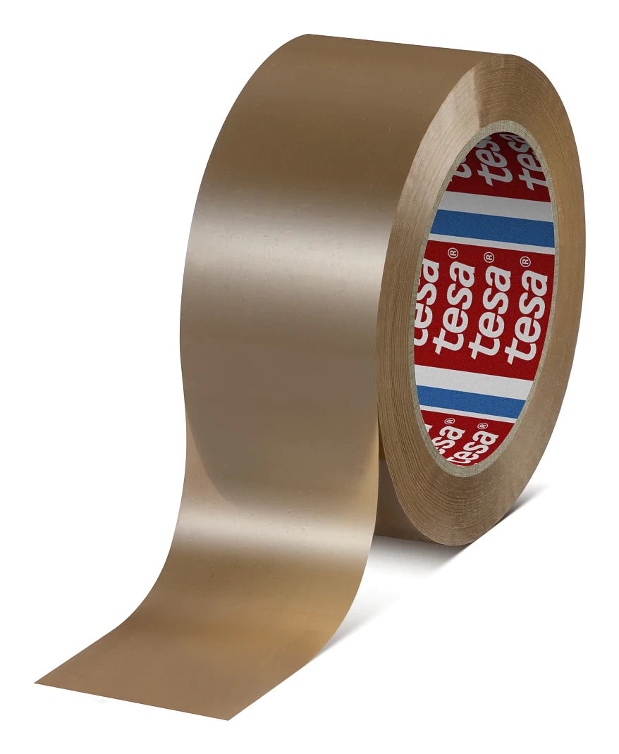 tesa Verpackungsband – 50 mm × 132 m, braun, recycelt