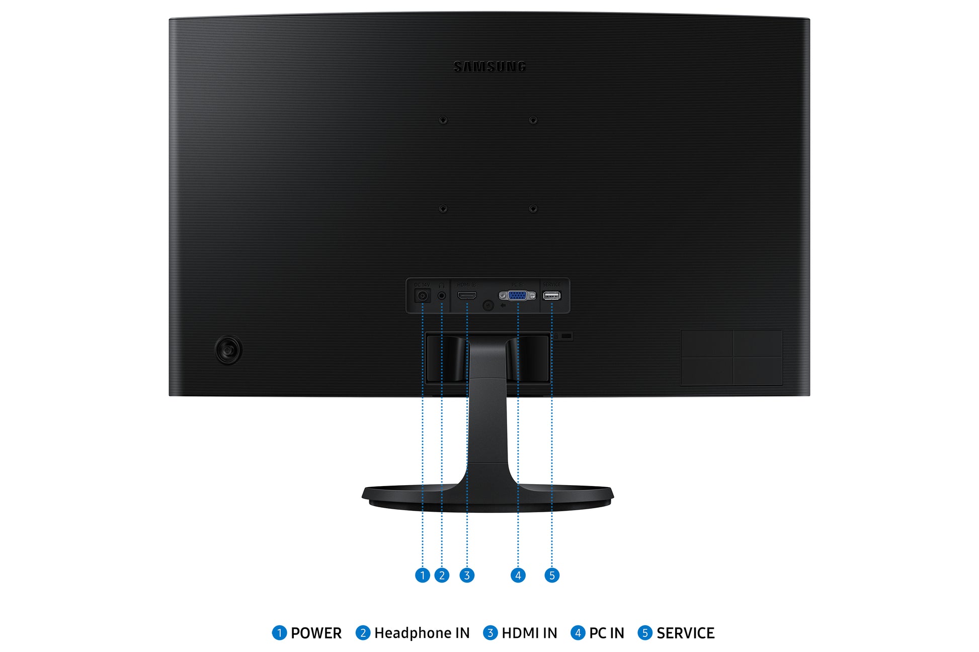 Samsung S36Gd – Monitor, 24", 1920 × 1080 (Full HD), VA, 100 Hz, 250 cd/m², VESA 75 × 75, Schwarz