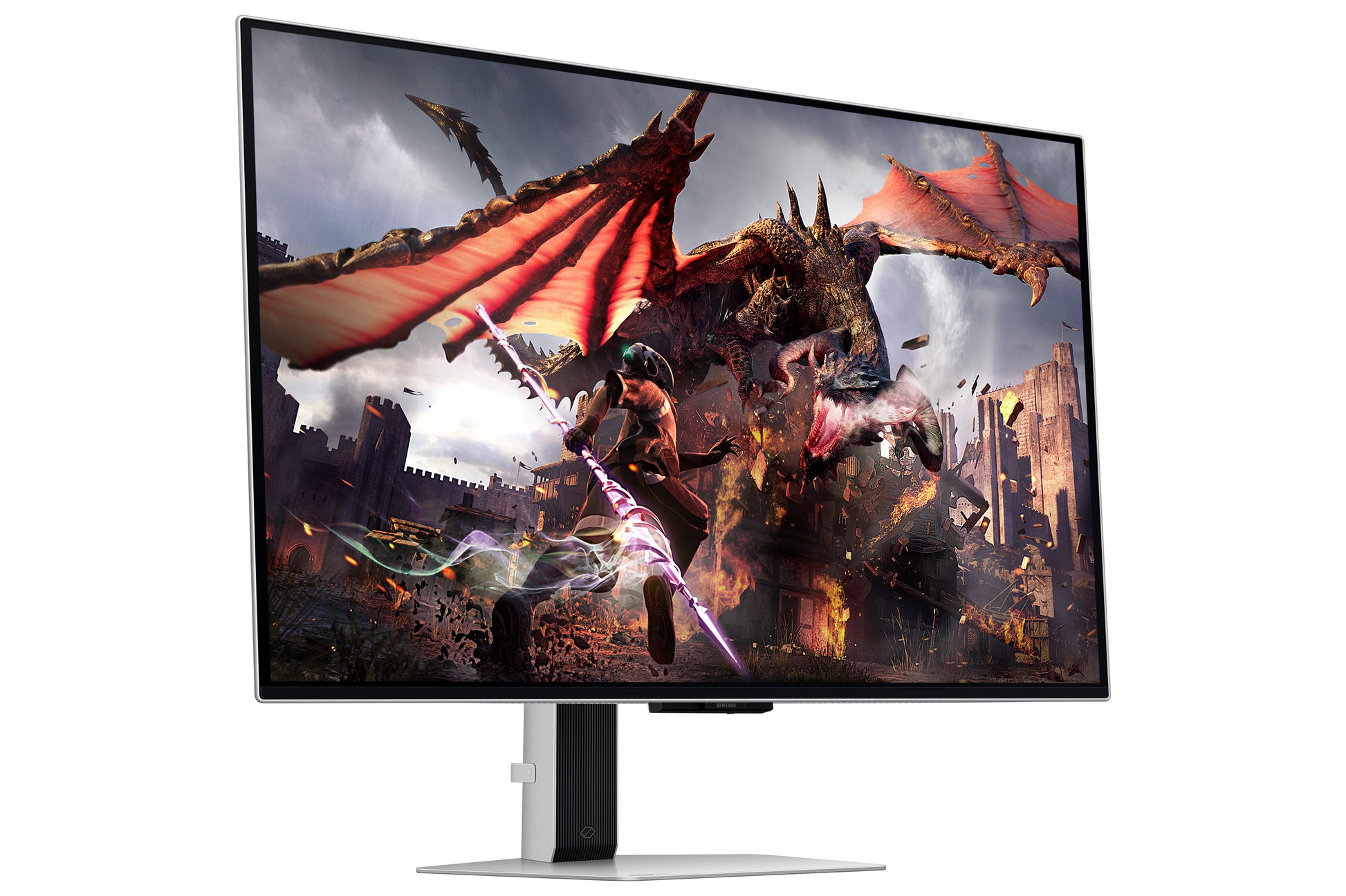Samsung G80SD – Monitor, 32", 3840 × 2160 (UHD 4K), OLED, Silber