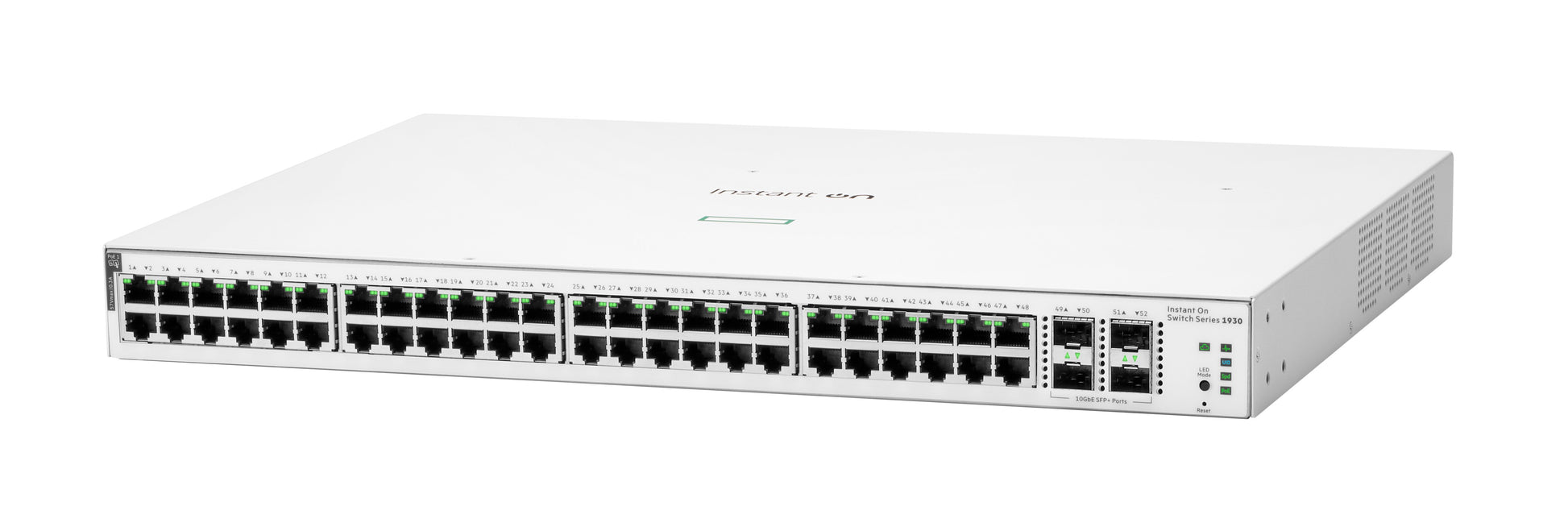 HPE 1930 48G JL686B – Managed Switch – 48×GbE, 4×SFP+, L2/L3, PoE 370 W, 1U