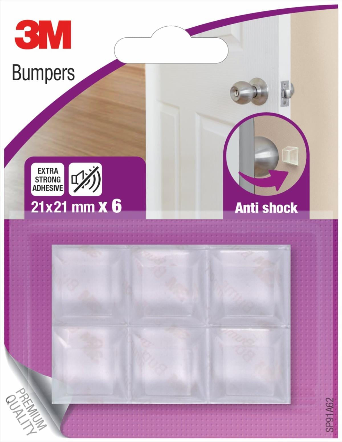 3M Bumpon Elastikpuffer – Ø 21 × 21 mm, Gummi, Kunststoff, Transparent, 6 Stk.