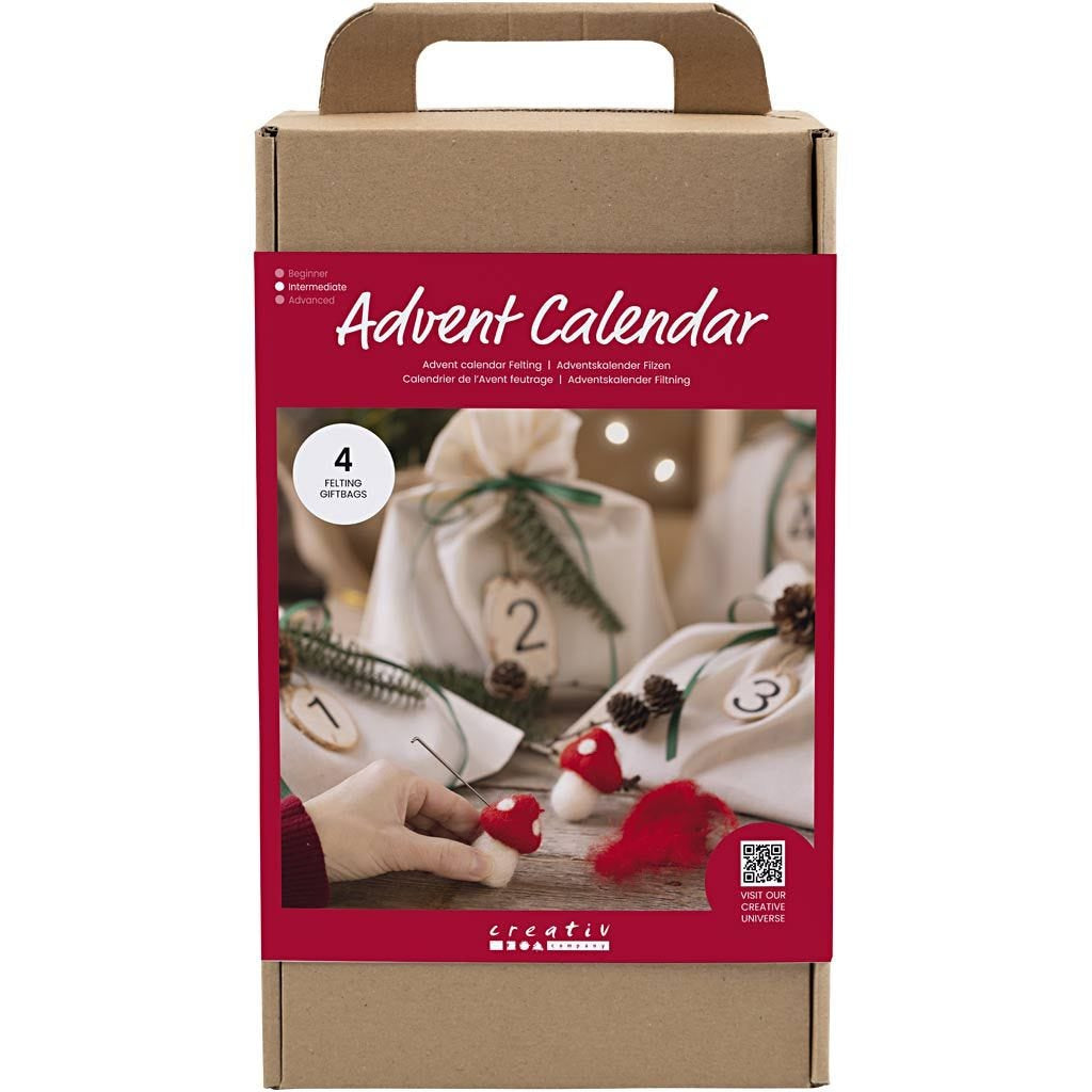 Creativ Company Kreativkalender Filzen – Weihnachten – 4 Stück