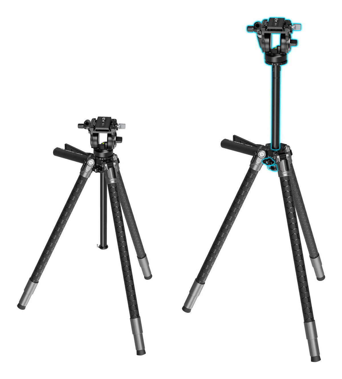 SmallRig TRIBEX SE Dreibeinstativ – bis 168 cm – 15 kg – Videokopf, 1/4" – Schwarz
