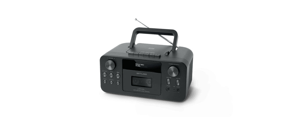 Muse M-182 DB – Tragbares DAB+ Radio, CD, Kassettendeck, UKW, Bluetooth – Schwarz