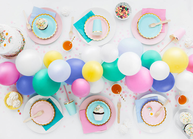 PartyDeco Geburtstagskerzen Gänseblümchen – mehrfarbig – 3,5 cm – 5 Stk