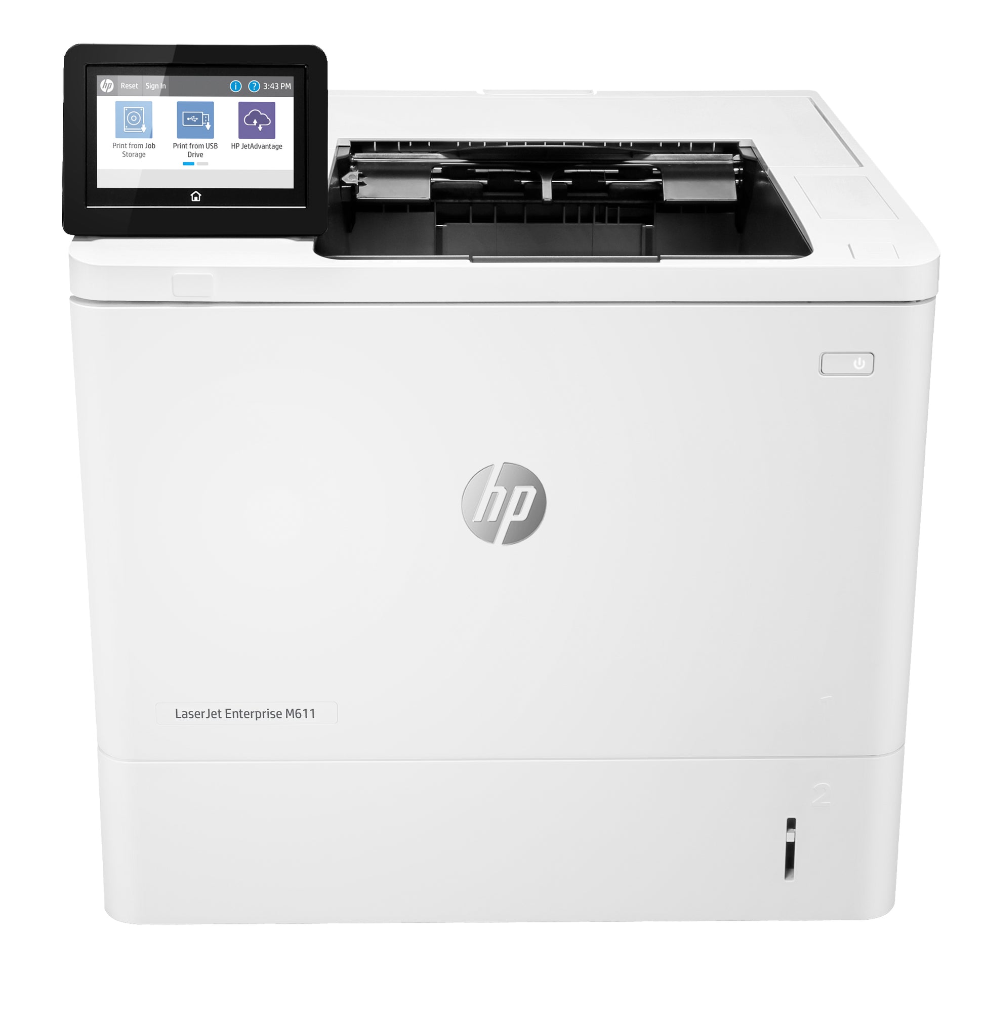 HP LaserJet Enterprise M611dn – A4, S/W, Duplex, 61 S./Min., 1200 × 1200 dpi, WLAN/LAN/USB, Papier: 650 Blatt