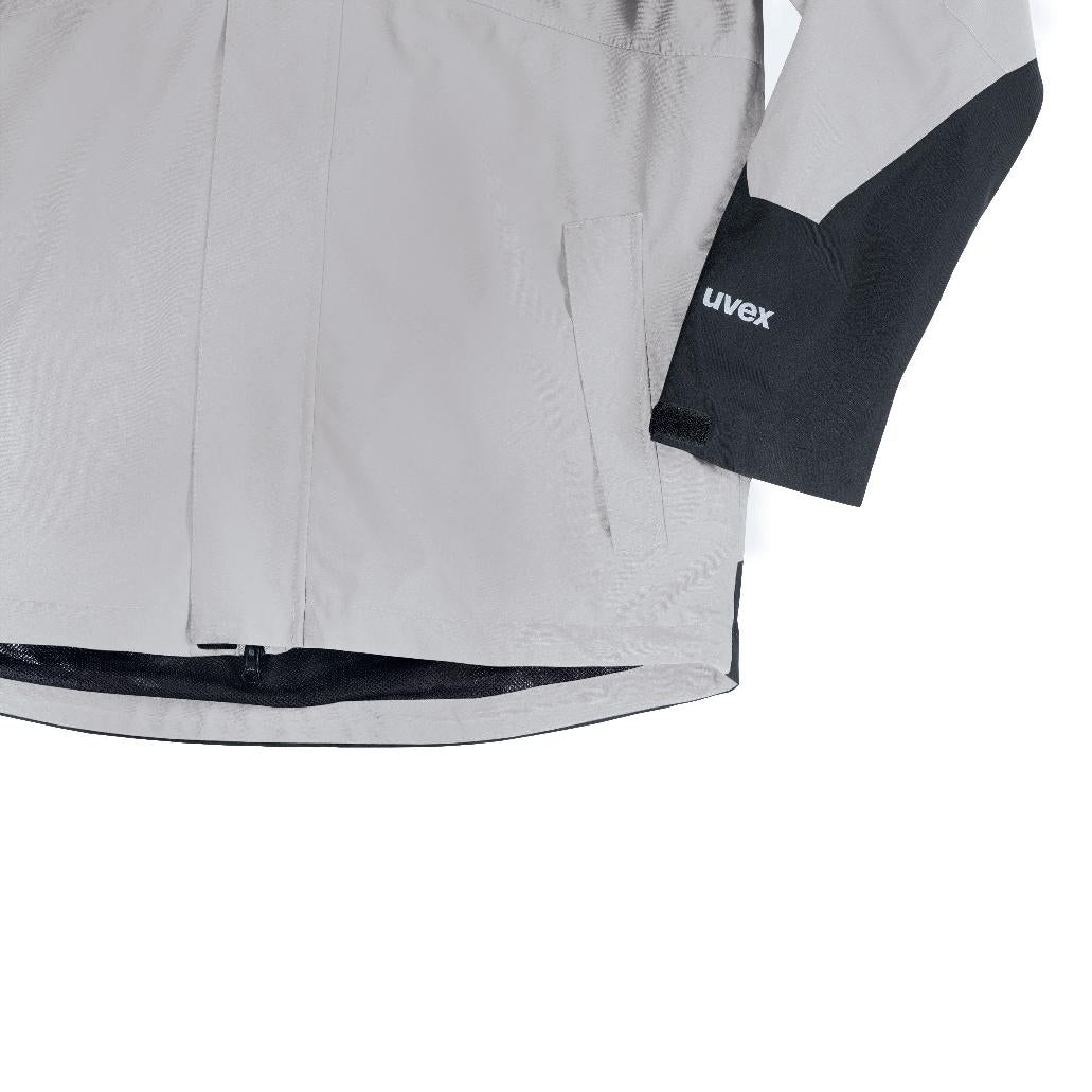 Uvex Wetterjacke suXXeed craft – XXL – Schwarz/Weiss, Polyester, Wassersäule 8'000 mm, Atmungsaktiv