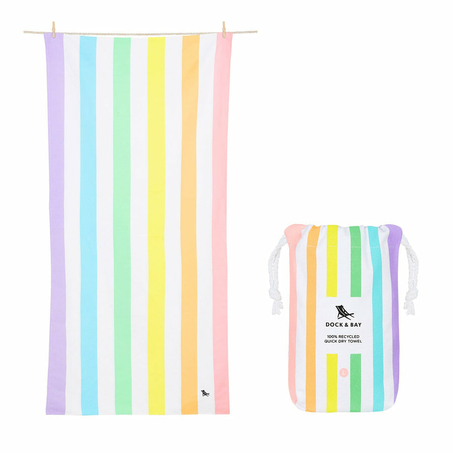 Dock & Bay Strandtuch SUMMER Unicorn Waves – 90 × 160 cm, Mehrfarbig, Polyester/Polyamid