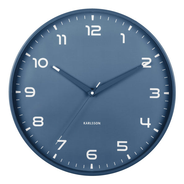 Karlsson Wanduhr Orgullo, Blau, Aluminium