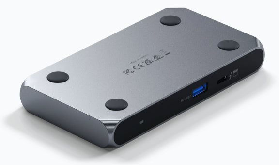 Satechi ST-HT4SHM-EU Thunderbolt-Hub – Thunderbolt 4, TB4 × 4, 1× USB-A, 96 W PD, für Mac/Windows/iPadOS