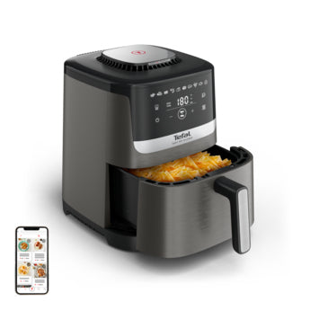 Tefal Heissluftfritteuse EY551HCH – 5 l, 1670 W, 10 Programme – schwarz/grau/edelstahl