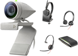 HP Poly Studio P5 Webcam – Full HD 1080p, 30 fps, Autofokus, USB-A – Silber