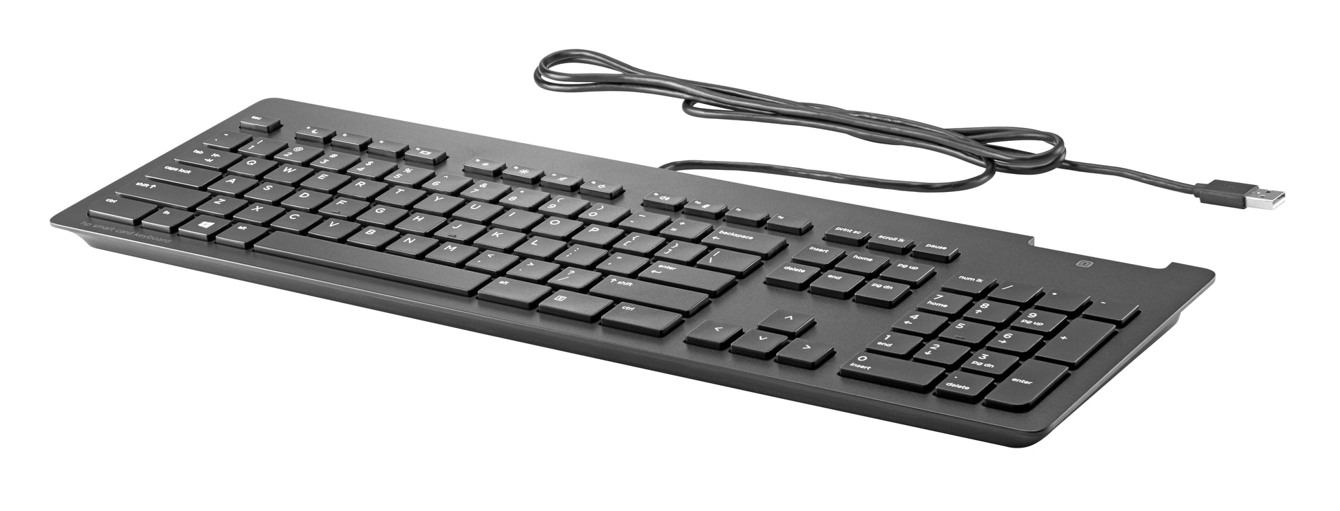 HP Bus Slim v2 Smart Card – Tastatur – mechanisch, kabelgebunden, USB-A, schwarz