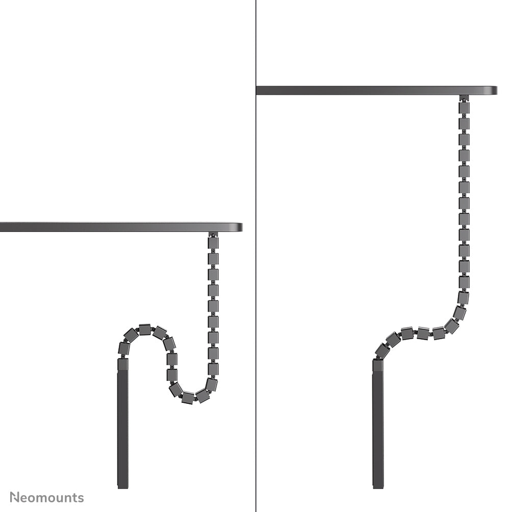 Neomounts ADS06-133BL Kabelführung – L 1,287 m, höhenverstellbar, schwarz, Stahl