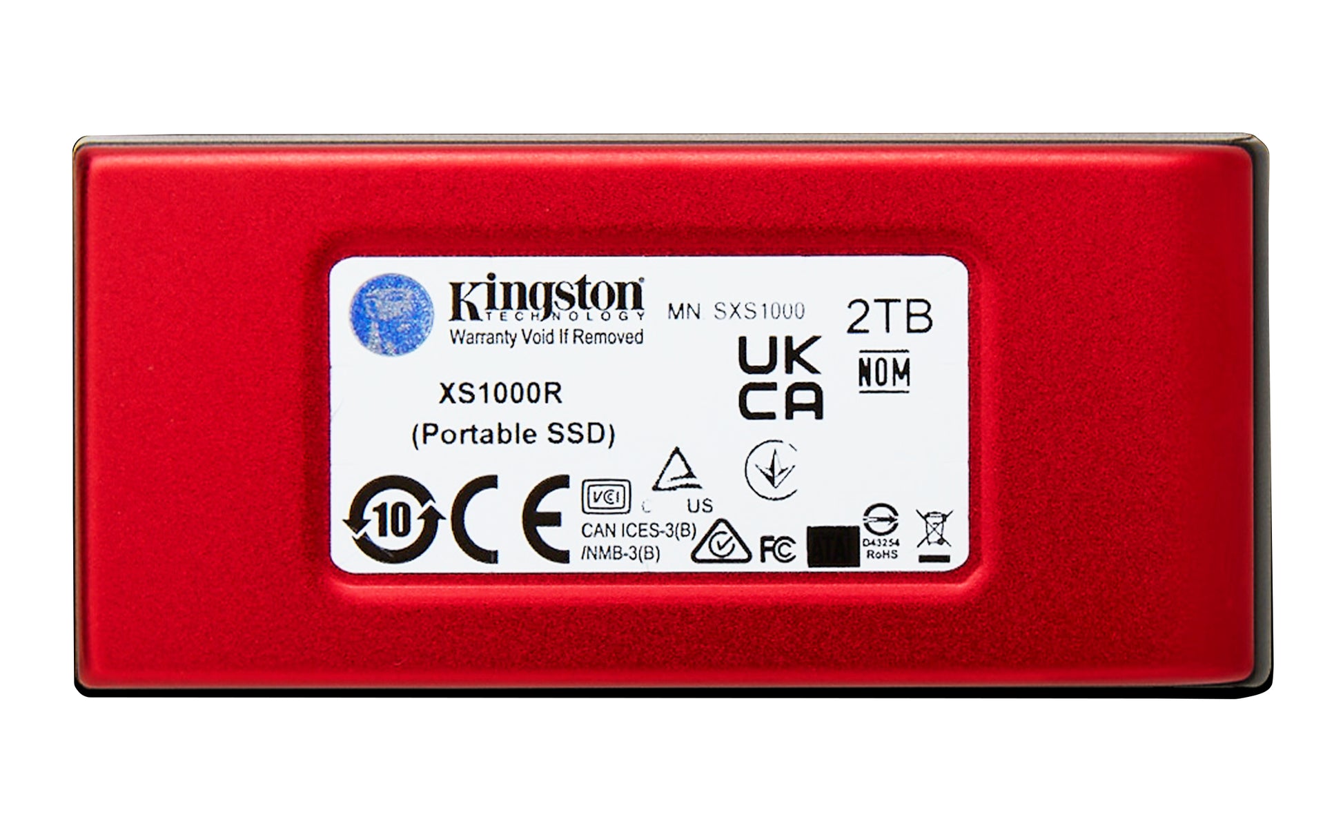 Kingston Technology Kingston XS1000R Speichergerät – 2 TB, USB 3.2 Gen 2, Rot