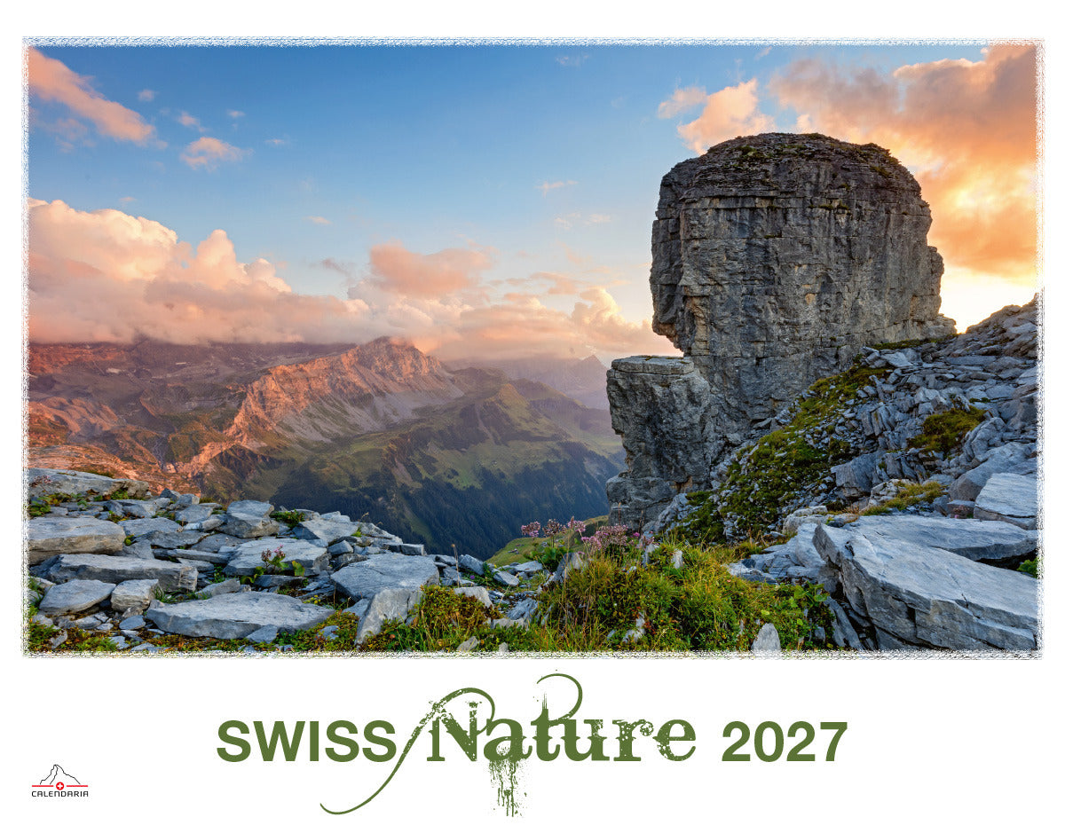 Calendaria Swiss Nature – Bildkalender 2027 – 31 × 40 cm