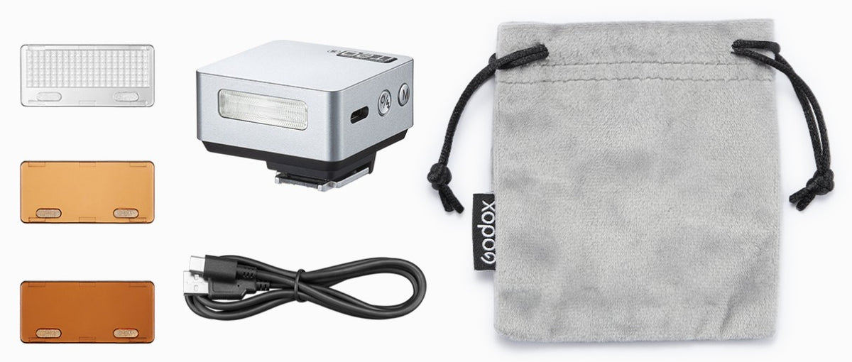 Godox iT20 S iFlash Aufsteckblitz – TTL, Leitzahl 10, 700 Blitze/Ladung, 1,5 s – für Sony – Silber