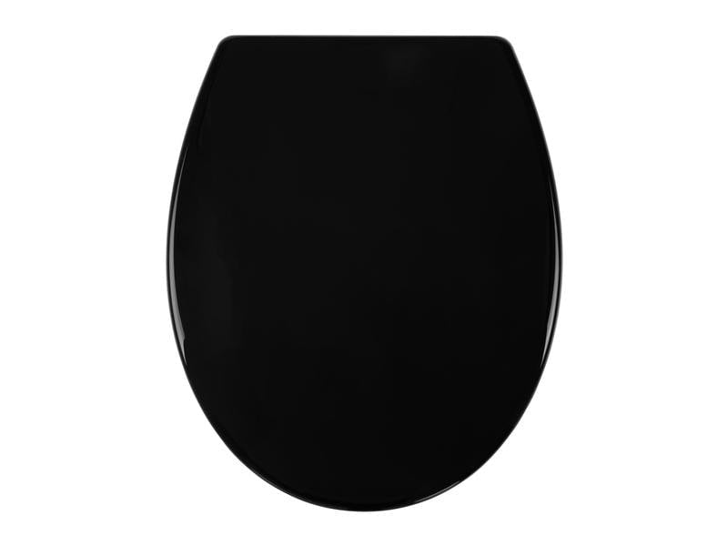 COCON F01450 – Toilettensitz – Polypropylen, schwarz, mit Absenkautomatik, mit Deckel, 37,1 × 44,4 × 4,8 cm