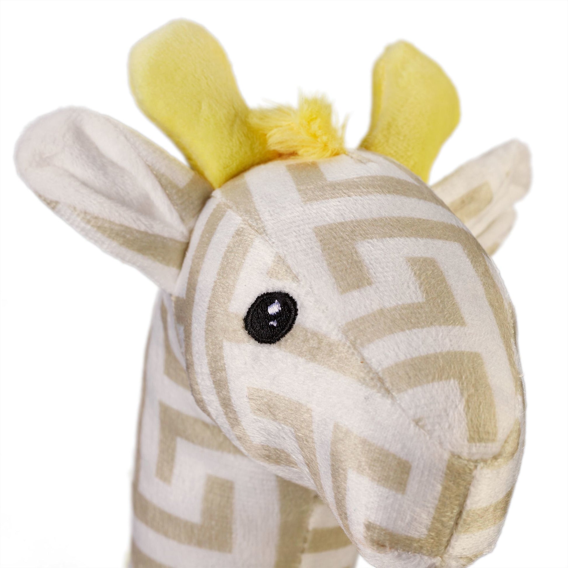 Relaxdays Giraffe Türstopper – Polyester/Kunststoff/Sand – Gelb/Weiss/Beige – 150 × 350 × 250 mm