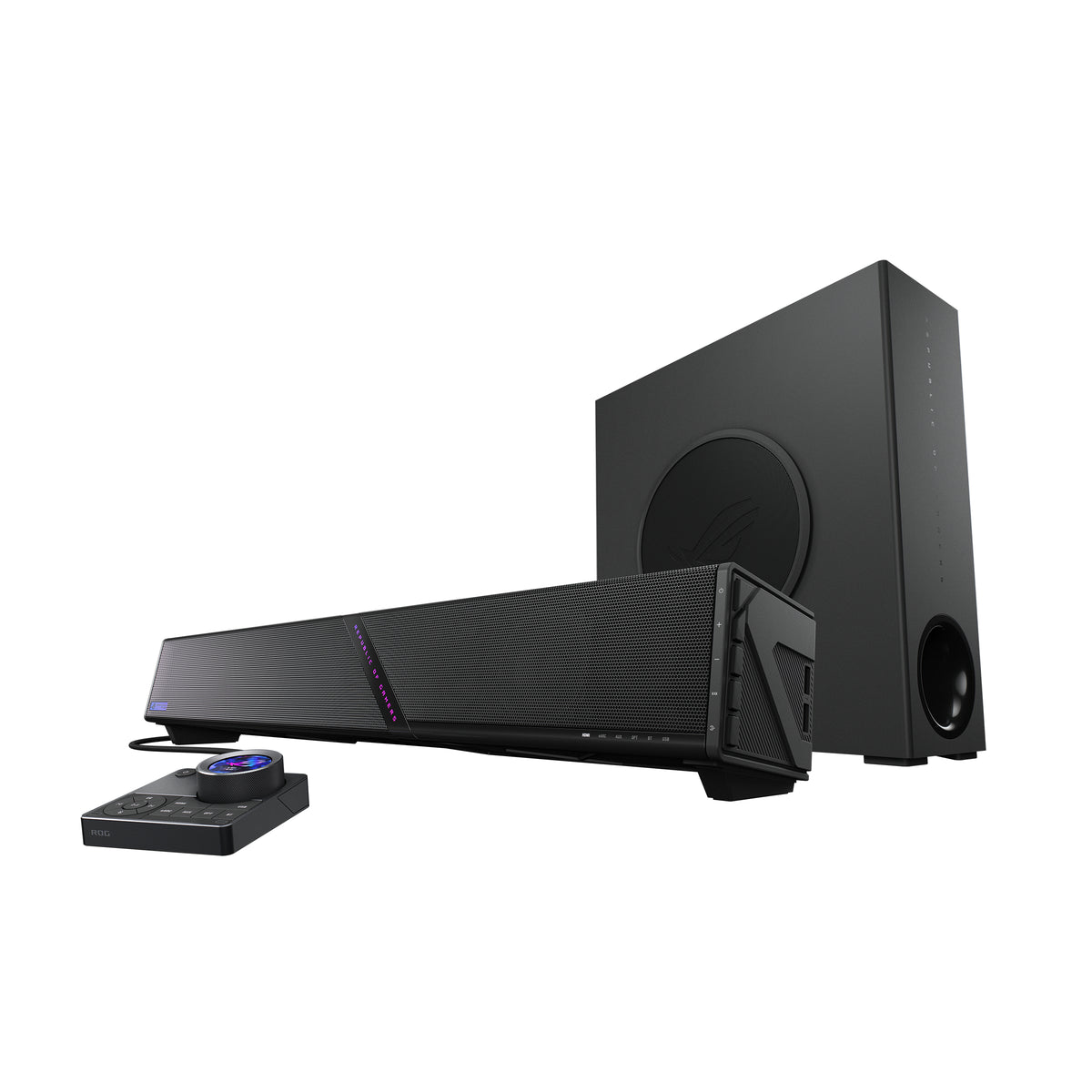 ASUS ROG Gjallar – Soundbar – 2.1.2, eARC, mit Subwoofer, Bluetooth 5.3 – Schwarz