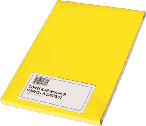 Papyrus Tonzeichenpapier – A2, 130 g/m², intensivgelb, matt, 100 Blatt