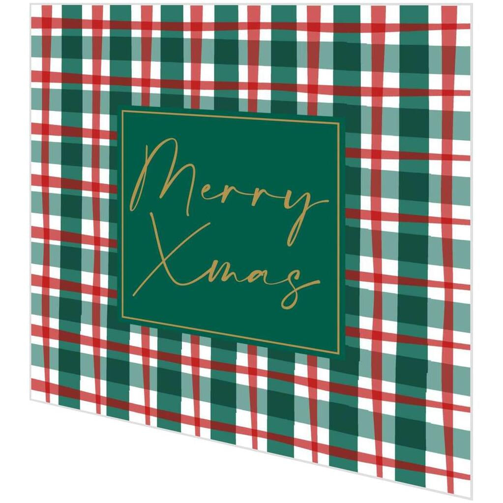 Paper + Design Servietten Xmas Check – mehrfarbig – 33 × 33 cm, 3-lagig – 20 Stück