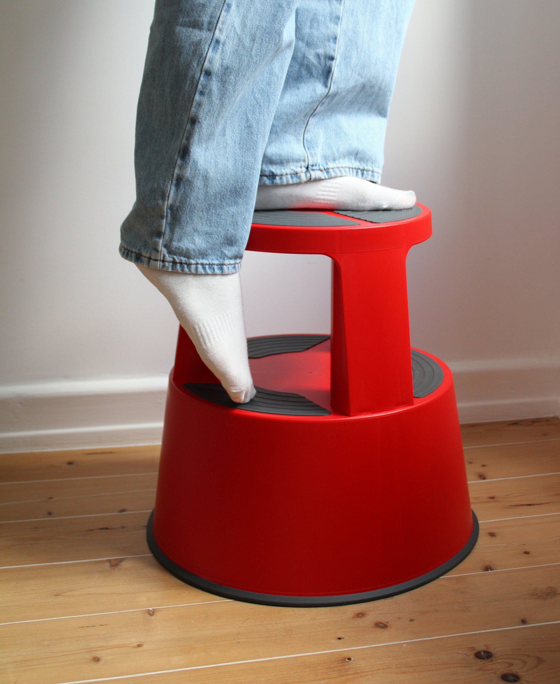 Wedo SuperStep Trittschemel – Kunststoff – Rot, Tragkraft 150 kg