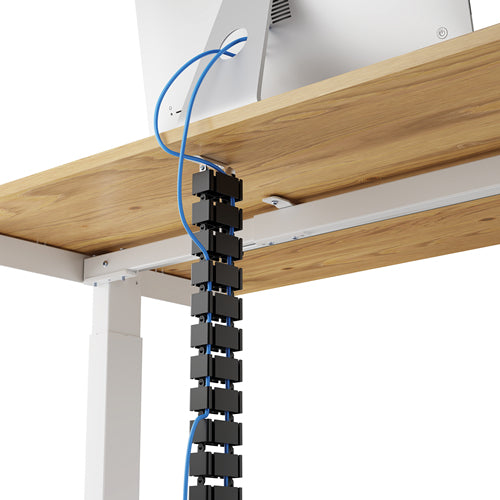 Fellowes CableSpine – Kabelschlange, 1,29 m, schwarz, 31 Segmente, Magnet-/Schraubmontage