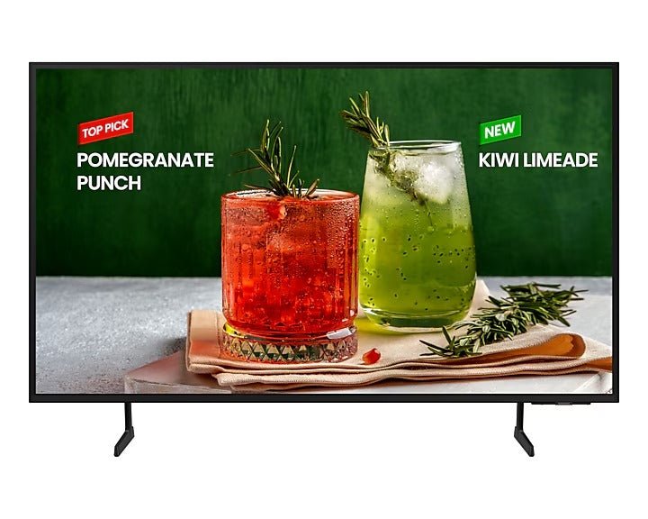 Samsung BE43D – Kommerzieller Display-TV, 43", Ultra HD 4K, 250 cd/m², 16/7, Tizen