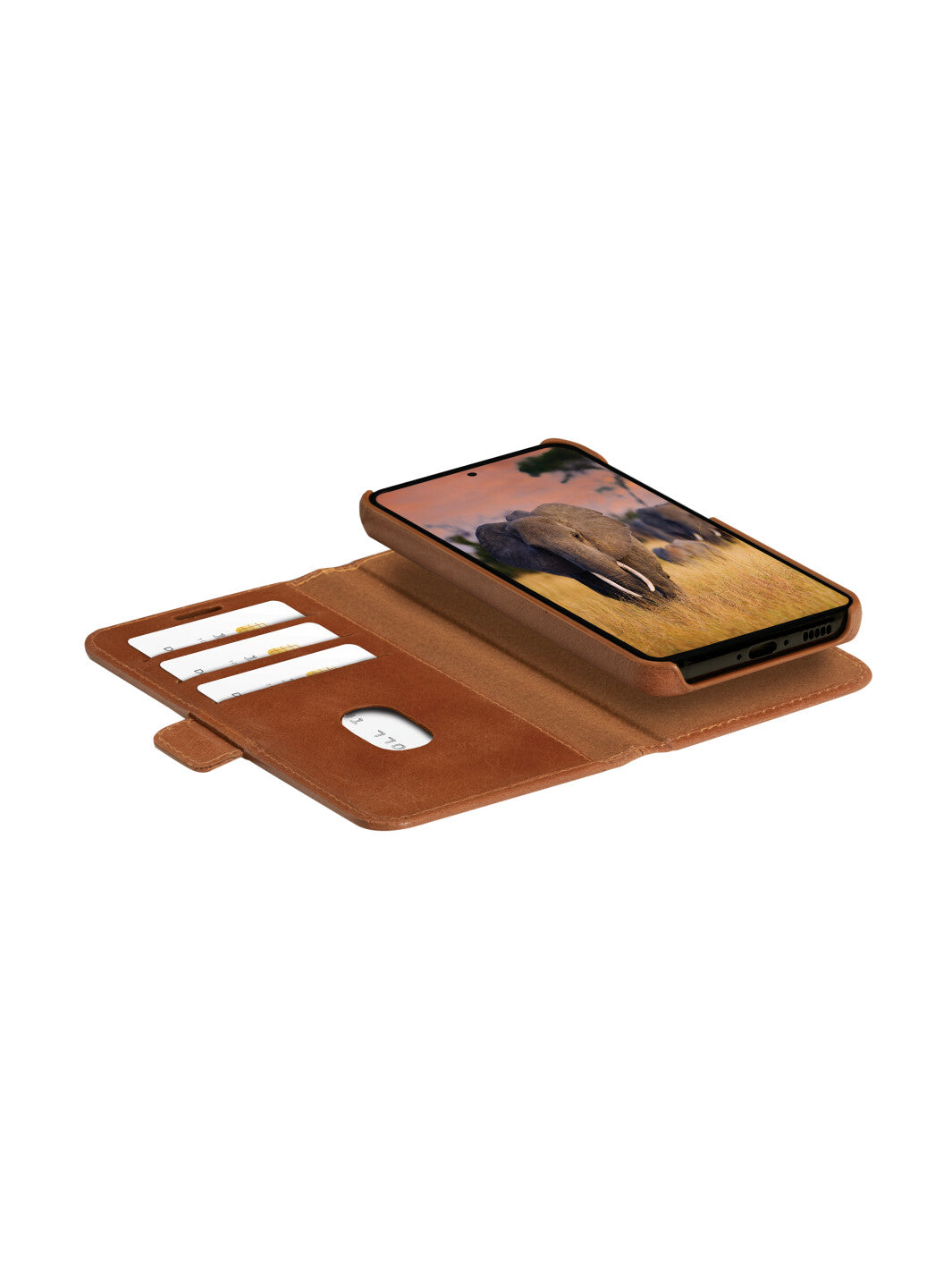dbramante1928 Lynge Wallethülle – für Samsung Galaxy S24 Ultra, 3 Kartenfächer, Leder, Braun