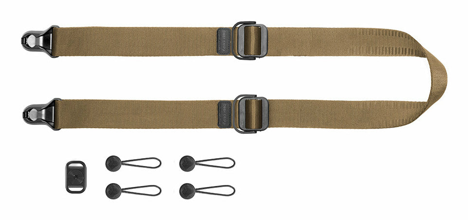 Peak Design SlideLite Kameragurt – 99–145 cm, Braun – bis 90 kg – für Action-Kamera