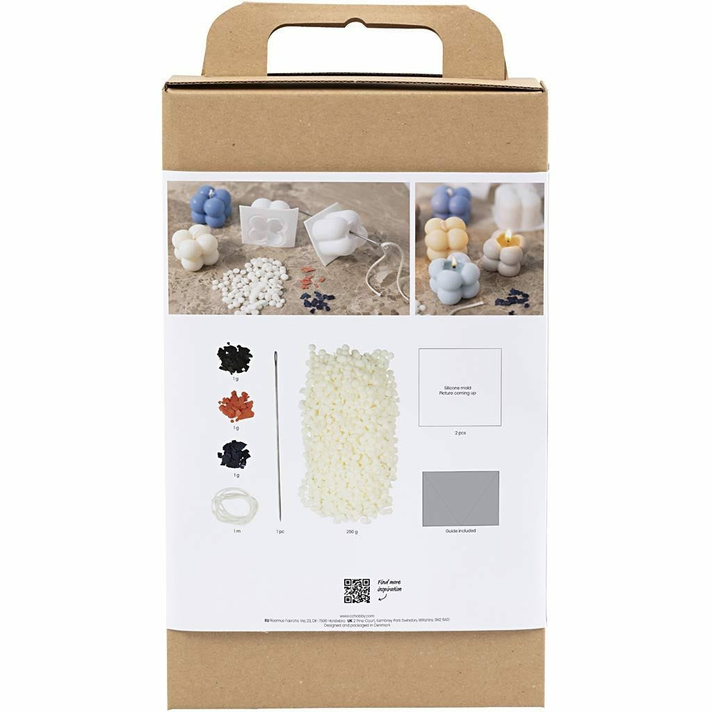 Creativ Company Bastelset Kerzen giessen – inkl. Sojawachs, Silikonform, Docht