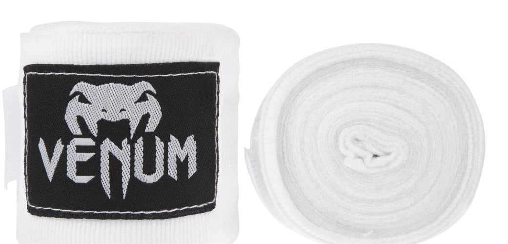 Venum Elastische Boxbandagen 4,5 m, 2 Stück – Weiss, Baumwolle
