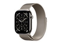 Apple Watch Series 11 46 mm GPS + Cellular – Titan Natur, Milanese Loop, M/L, 50 m, für iPhone
