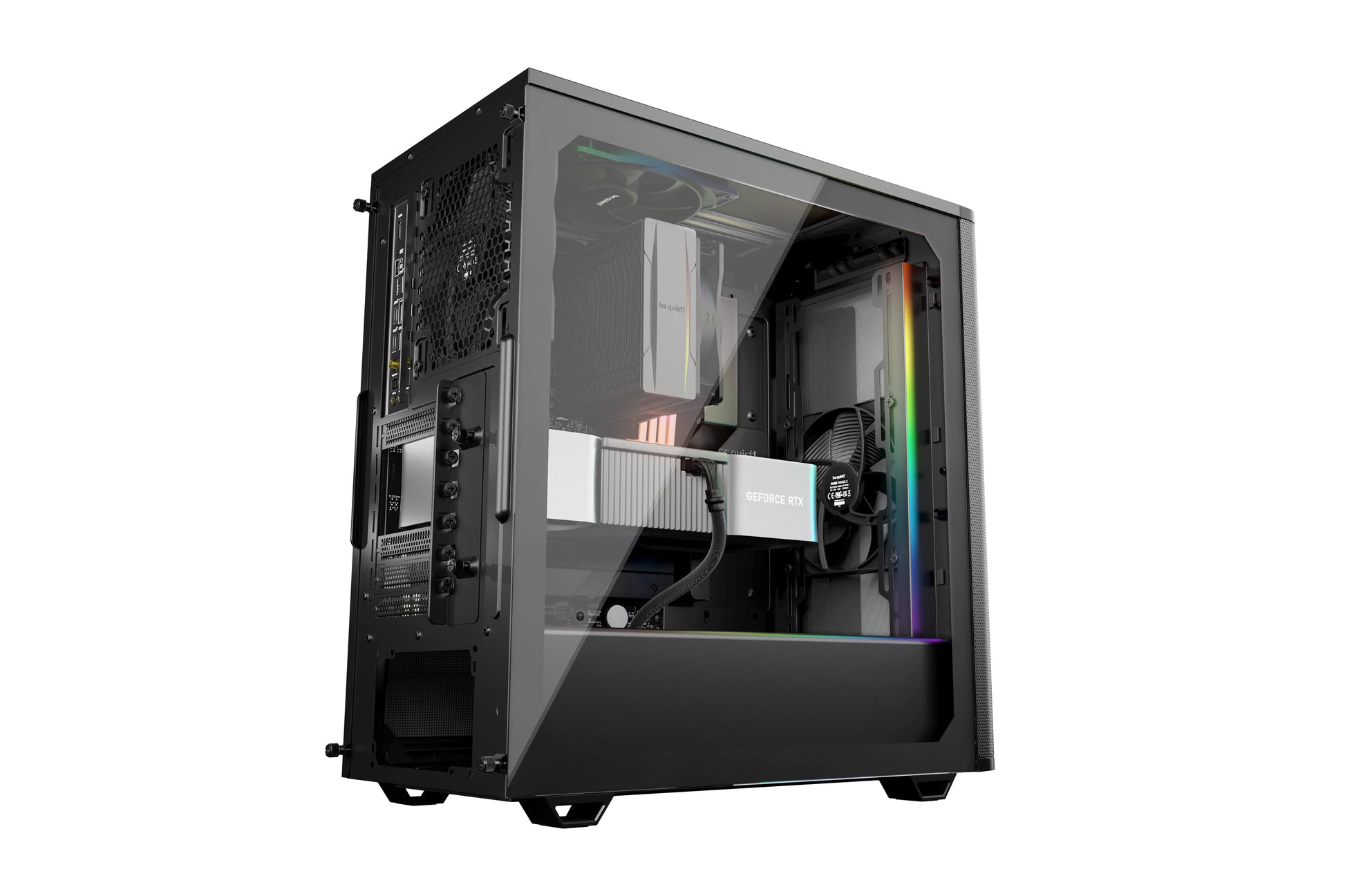 be quiet! be quiet Pure Base 501DX – Gehäuse – Midi-Tower, Schwarz, Seitenfenster, ATX, 463×450×231 mm