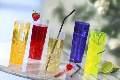 Papstar Longdrinkbecher – 10er Set, 300 ml, Ø 5,9 cm, Kunststoff (PP), Transparent, unzerbrechlich