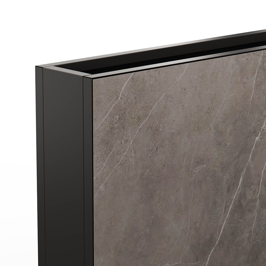 Herstera Pflanzgefäss – 120 × 25 × 80 cm, 240 l – Stahl (verzinkt), schwarz