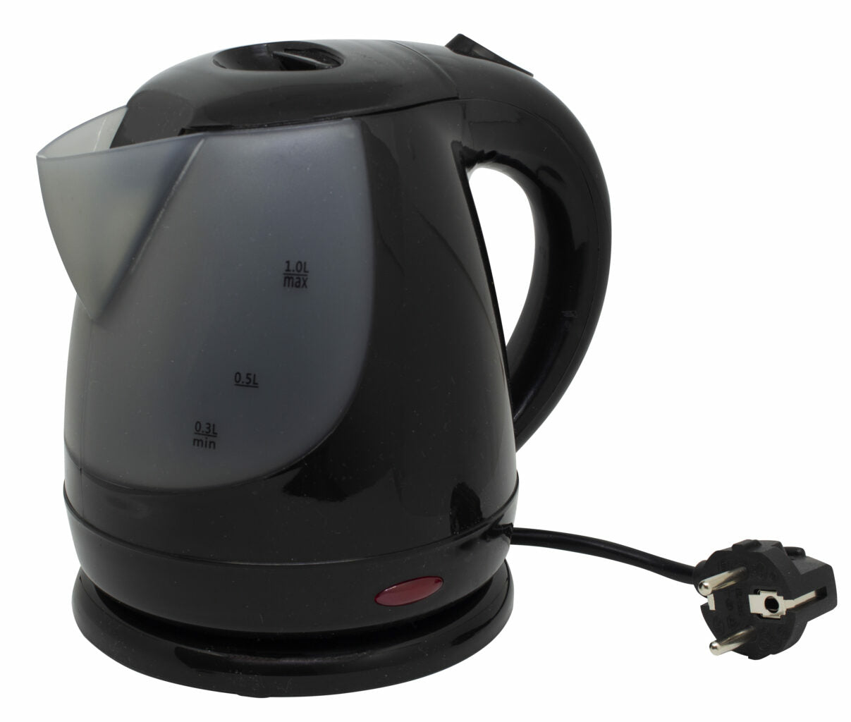 Eurotrail Wasserkocher ETKW6014 – 1 l, Kunststoff, 900 W, Schwarz, 360°-Sockel