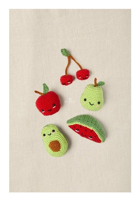 DMC Häkel-Set Amigurumi – Fruit Friends (Smiley) – Baumwolle