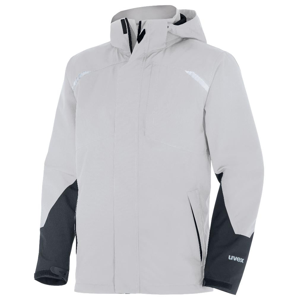 Uvex Wetterjacke suXXeed – S – Schwarz/Weiss, Polyester, Wassersäule 8 000 mm, OEKO-TEX Standard 100