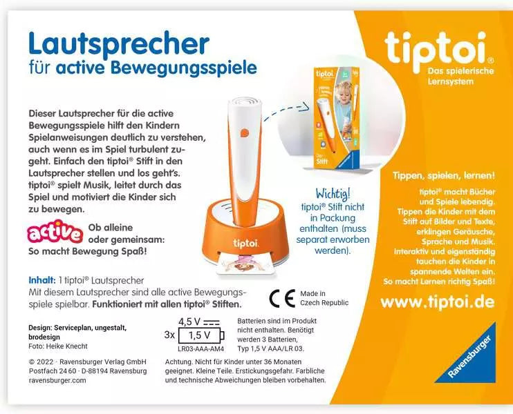 Ravensburger tiptoi 00093 – Ersatzlautsprecher – für tiptoi, Mehrfarbig