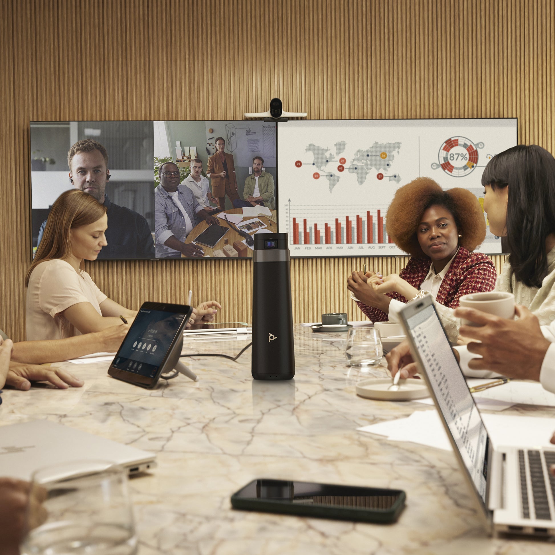 Poly Studio G62 – Konferenzraum-System – mit Montageplatte