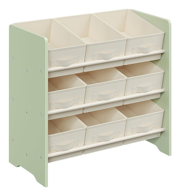 Songmics Büro-/Lagerregal, GKR033C10 – 9 Böden – 62,5 × 29,5 × 60,0 cm – grün/weiss