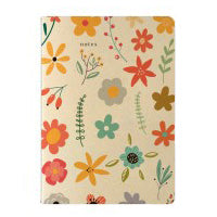Natur Verlag Notizheft – A5 – blanko – 60 Seiten – 90 g/m² – Softcover, Blumenmuster, FSC