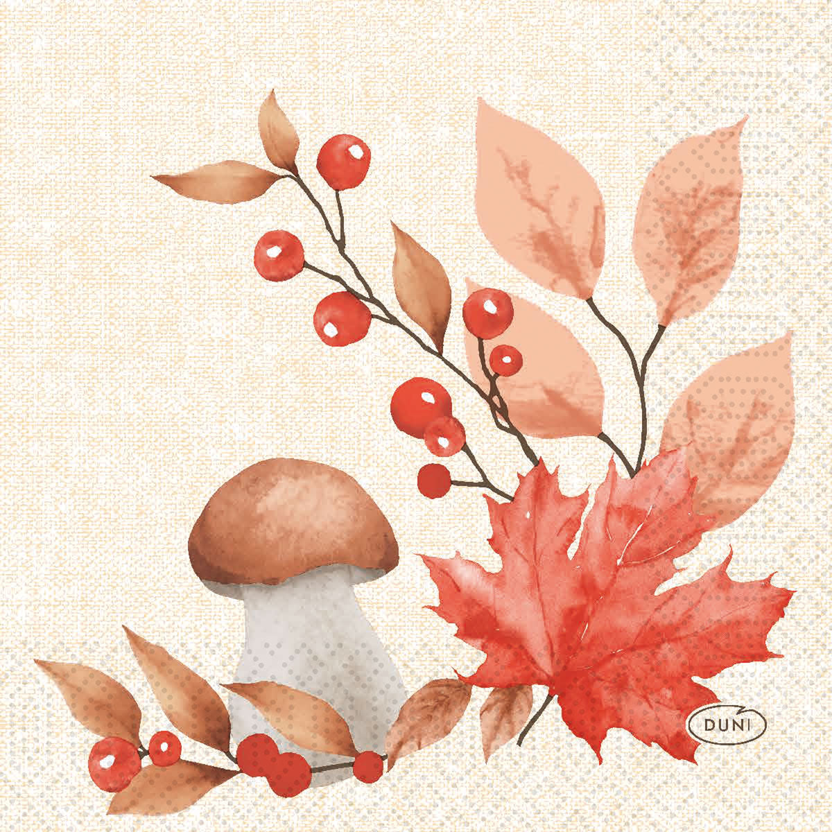 Duni Servietten Woodland – 24 × 24 cm, 3-lagig