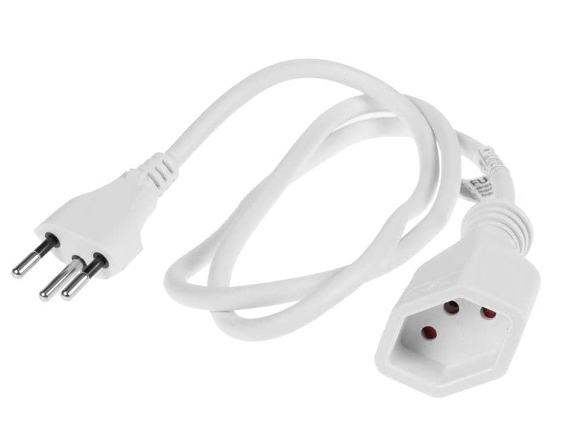 Furber. Furber Verlängerungskabel – T12–T13, 0,5 m, 3×1 mm², weiss