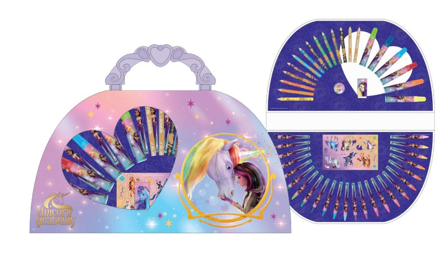 Undercover Unicorn Academy – Reisemalset (Malkoffer) – Einhorn – 51-teilig – ab 11 Jahren