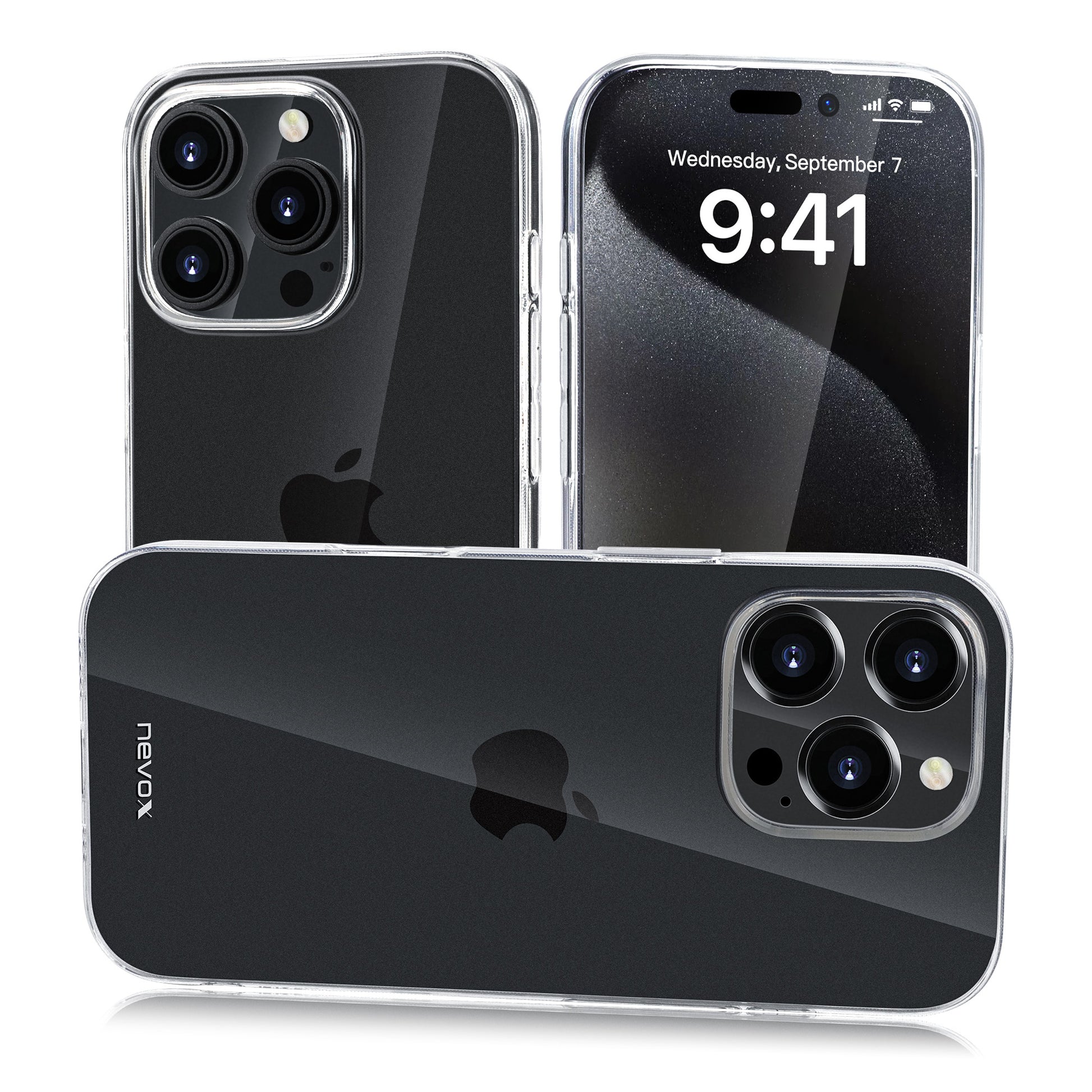 Nevox StyleShell Flex Backcover – für Apple iPhone 16 Pro Max, TPU, Transparent